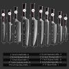 Soffiya Kitchen Knife Set, Chef knives Cutting High Carbon Steel - Image 7
