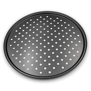 Pizza Crisper Pan, Carbon Steel, Non-Stick, Tray Pizza Pan with holes,12 Inch