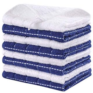Set of 8 Kitchen Dish Cloths Soft Absorbent Kitchen Towels