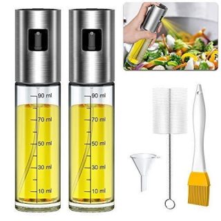 Oil Sprayer Bottle for Cooking 2 Pack Oil Dispenser with Scale