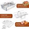 Roasting Pan, E-far 15.2 Inch Stainless steel Turkey Roaster - Image 4