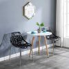 Bonnlo Modern Dining Chairs Set of 6 Plastic Saping Birch Chairs - Image 2