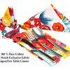 Ruvanti Cloth Napkins 6 Pack (100% Cotton 18" X 18") Multi Flower - Image 7