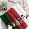 Christmas Kitchen Towels Set of 6, Cotton Christmas Hand Towels - Image 3