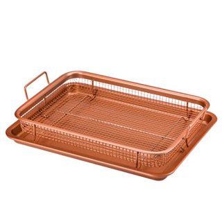 Copper Chef, 2-Piece Non-Stick Bakeware Set for Oven with Crisper Pan and Cookie Sheet, 13 x 9-Inch
