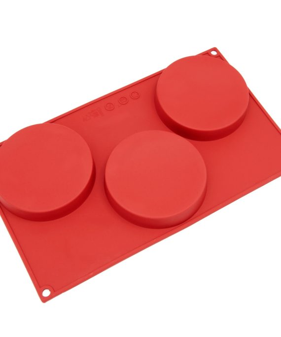 Silicone Molds [Coaster, 3 Cup] Cupcake Baking Pan - Free Paper Muffin Cups - Non Stick, BPA Free, 100% Silicon & Dishwasher Safe Silicon Bakeware Tin - Kitchen Rubber Tray, Resin & Soap Molds