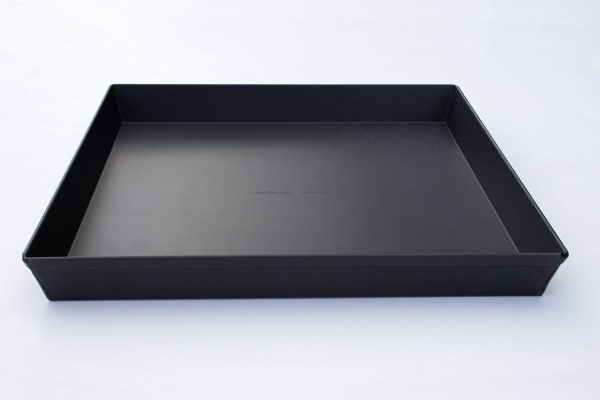 LloydPans 14x14x1.5 inch Style, Pre-Seasoned Sicilian Pizza Pan, 14x14x1.5 inches, Dark Gray