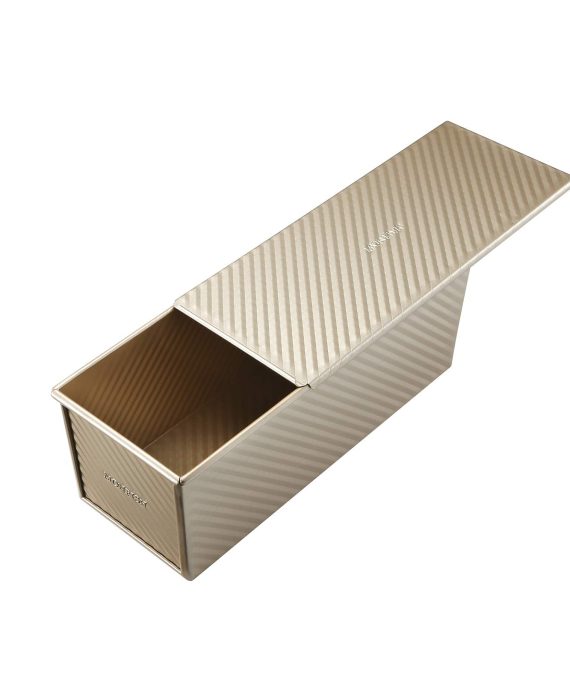 Loaf Pan w Lid Pullman Bread Pan 2lb Aluminumed Steel Commercial Grade Non Stick Loaf Baking Pan (13.385X5.3X4.72INCH)
