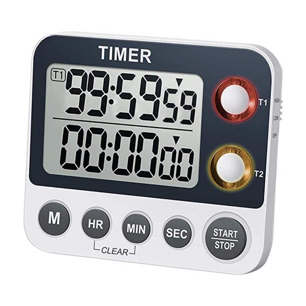 Digital Kitchen Timer, Large Display Cooking Timer with Magnetic, Countdown Timer & Count up Stopwatch for Grill, Study, Workout, for Teachers, Kids