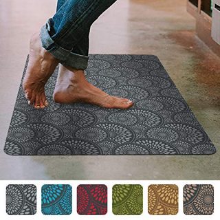 Shape28 Floor Mat Ultra-Thin Kitchen Rug with Non Slip Rubber Backing 35”x23”, Gray