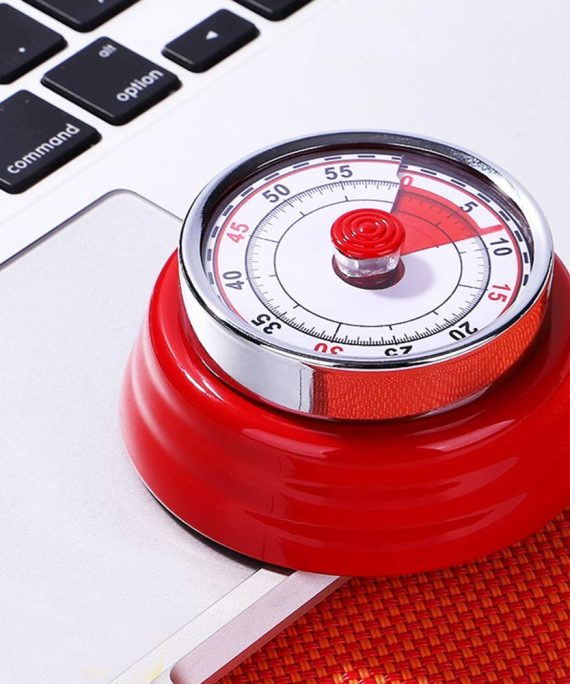 No Battery Required Kitchen Time Management Timer，Kitchen Timer 。Cooking timer… (RED)