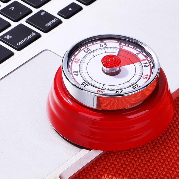 No Battery Required Kitchen Time Management Timer，Kitchen Timer 。Cooking timer… (RED)