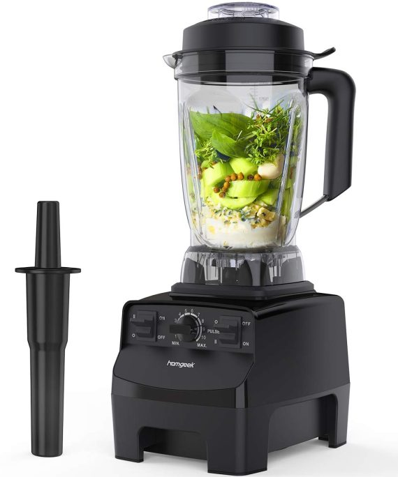 homgeek Blender Smoothie Blender, 1450W High Speed Professional Countertop Blender for Shakes and Smoothies 30000 RPM, Built-in Pulse& 10-speeds Control, 68 Oz Dishwasher Tritan Jar