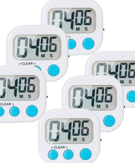 Small Digital Kitchen Timer Magnetic Back and ON/Off Switch