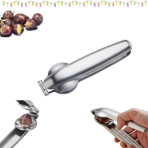 Nutcracker Chestnut Clip Stainless Steel Nut Cracker Sheller Walnut Pliers Metal Nut Opener Plier Kitchen Tools Multifunctional Chestnut Opener Nut Walnut,Kitchen Utensils Dried Fruit Opener 1 PACK