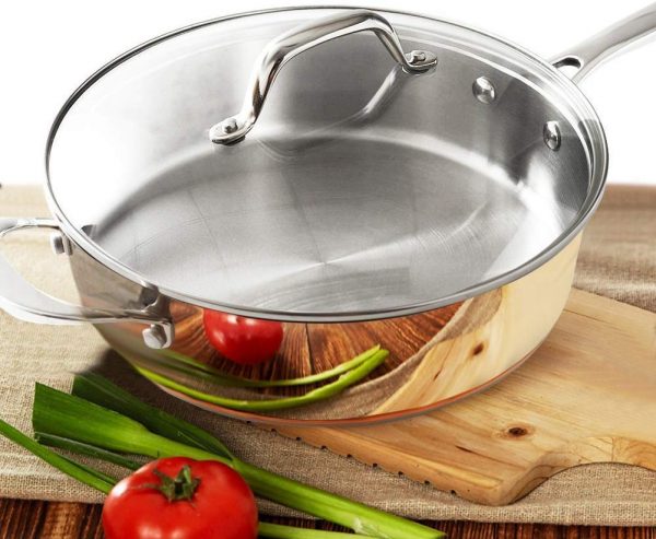 Stainless Steel Saute Pan With Lid Induction Oven Safe