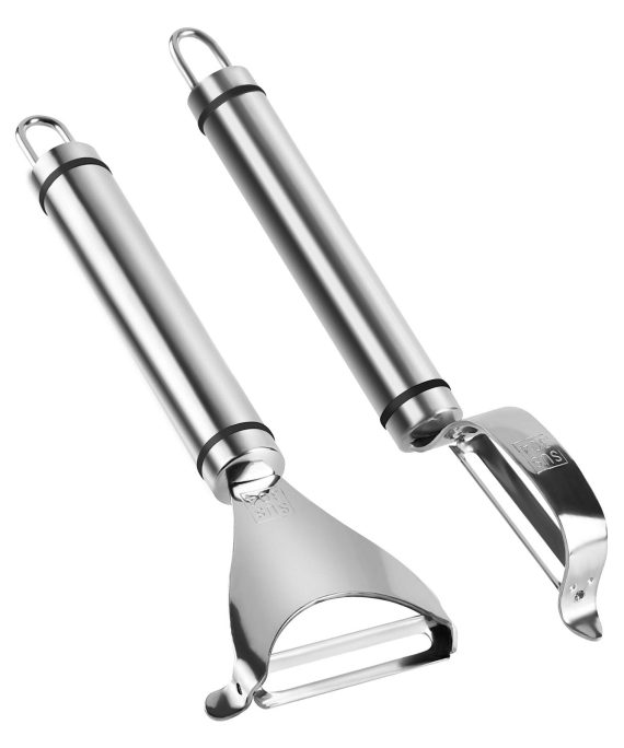 Peelers for Kitchen，Stainless Steel Fruit Peeler Tool and Vegetable Peeler with Swivel Blade，1PCS y peeler+1PCS Type P for Potato, Carrot, Apple etc(2pcs)