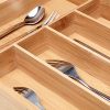 Bamboo Cutlery Tray Kitchen Utensil Silverware Flatware Drawer - Image 6