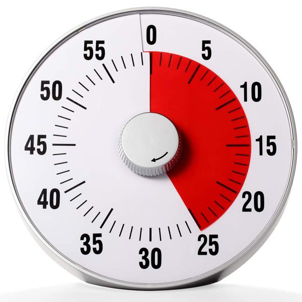 Quickloong Magnetic Visual Countdown Timer, Mute Low and Loud Alert, for Kitchen, Classroom, Office