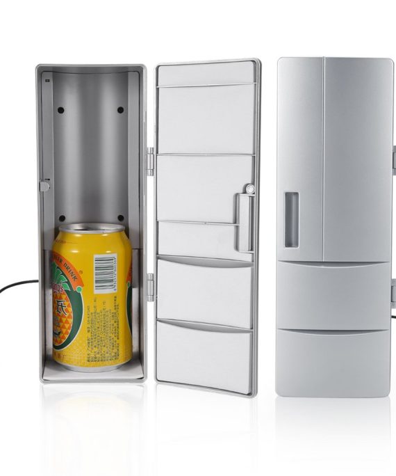 Mini Refrigerator, Portable and Compact USB Fridge Freezer Cans Drink Beer Cooler Warmer Suitable for Travel Car Office Use