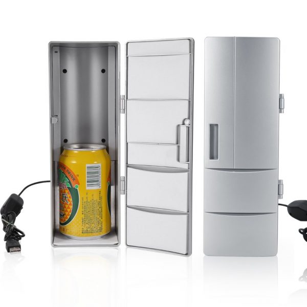 Mini Refrigerator, Portable and Compact USB Fridge Freezer Cans Drink Beer Cooler Warmer Suitable for Travel Car Office Use