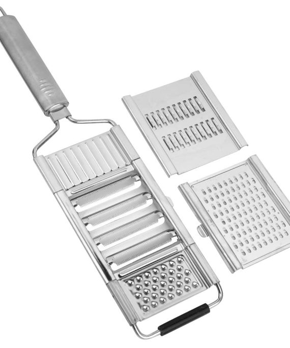 Multi-Purpose 3-in-1 Vegetable Slicer Stainless Steel Grater Peeler suit for Home Kitchen Vegetables Cheese Lemon Shredder Tool