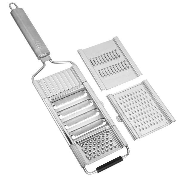 Multi-Purpose 3-in-1 Vegetable Slicer Stainless Steel Grater Peeler suit for Home Kitchen Vegetables Cheese Lemon Shredder Tool