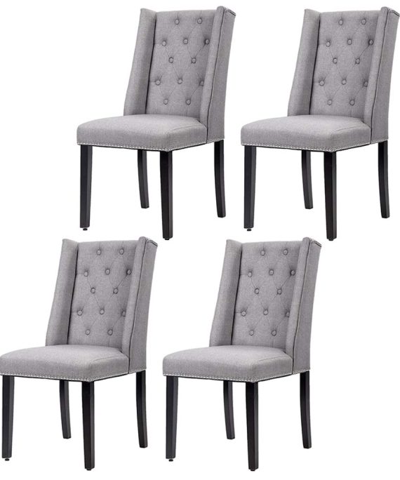 Dining Chairs Dining Room Chairs Kitchen Chairs for Living Room Side Chair for Restaurant Home Kitchen Living Room (Set of 4 Gray)