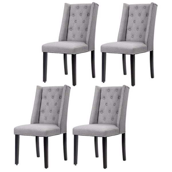 Dining Chairs Dining Room Chairs Kitchen Chairs for Living Room Side Chair for Restaurant Home Kitchen Living Room (Set of 4 Gray)