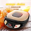 Liven Electric Crepe Maker & Electric Skillet,Double Electric Baking Pan (LR-D3009)