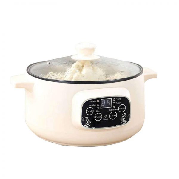 Personal Electric Skillet Grill Rapid Noodle Maker Perfect For Ramen Pasta Mac Cheese Soups Omelets Pancakes Stew Cook Rice Steamed Fish Boiled Egg Nonstick Stir Fry Griddle Pan Skillet (10" for 2-4 Persons, Digital Display)