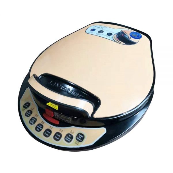 Liven Electric Baking Pan LR-A434 Skillet Griddle, US DuPont Non-Stick Coating, Detachable Upper and Lower Grill Pan, Easy to Clean, Khaki