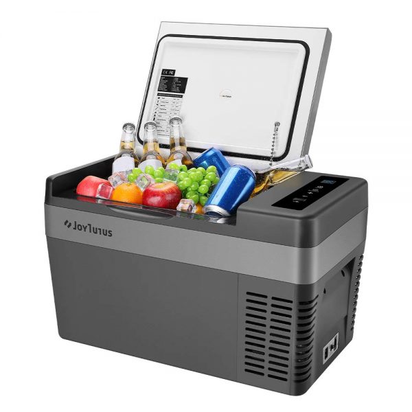 JoyTutus 26 Quart(25L) Portable Car Refrigerator, 15Min Fast Cooling Car Fridge Freezer(-7.6℉~50℉), Electric RV Car Cooler Refrigerator for Vehicle, Boat, Home Use with Camping, Travel-12V/24V DC