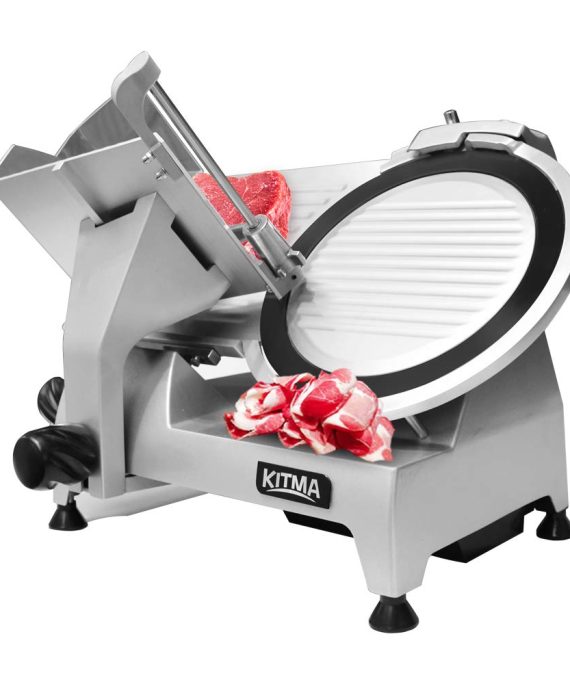 Premium Commercial Meat Slicer - KITMA Stainless Steel Electric Cheese Deli Food Slicer with 10’’ Blade