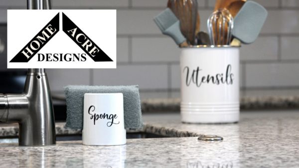 Sink Area with Home Acre Designs Sponge Holder - Modern Farmhouse White Ceramic Sink Caddy for Kitchen - Stylish Sink Sponge Holder with French Country Charm ??️ - Image 7