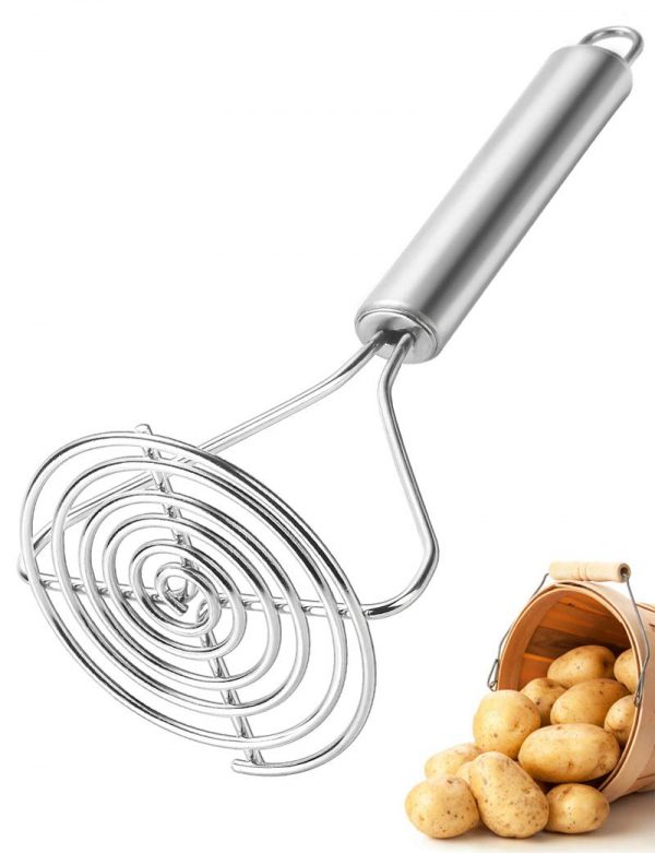 Potato Masher, Professional Potato Masher Stainless Steel, Masher Kitchen Tool, Potato Masher Hand for Making Mashed Potatoes, Vegetables and Fruits