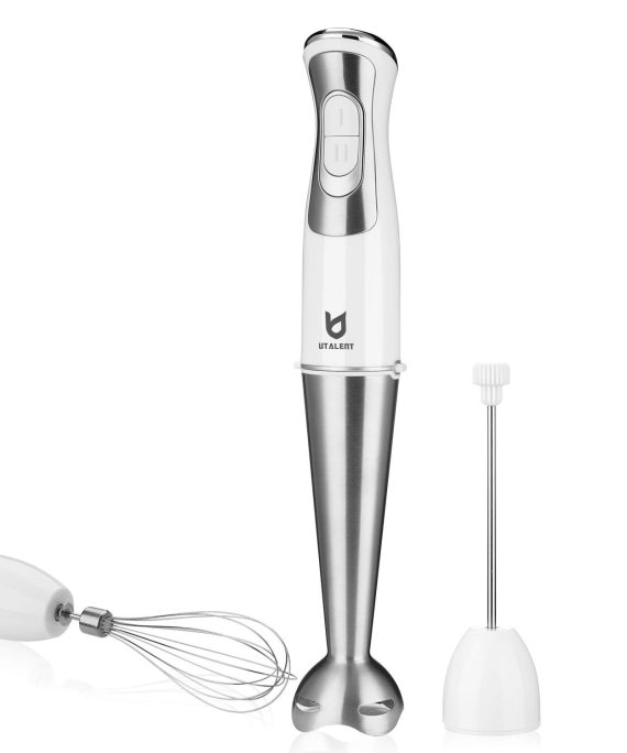 3-in-1 8-Speed Stick Blender with Milk Frother