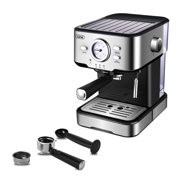 Espresso Machine Cappuccino Machine & Latte Machine with 15 Bar Powerful Pump Steam Espresso Maker For Home Barista,Adjustable Milk Frothing,Stainless Steel,1100W