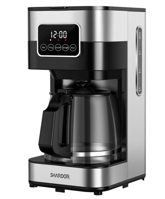 SHARDOR Drip Coffee Maker, Touch-Screen Programmable  Coffee Machine, Automatic Start and Shut Off, Brew Strength Control, Warming Plate, 50.72oz(1.5L)