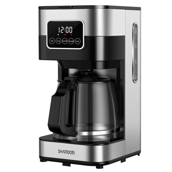 SHARDOR Drip Coffee Maker, Touch-Screen Programmable  Coffee Machine, Automatic Start and Shut Off, Brew Strength Control, Warming Plate, 50.72oz(1.5L)