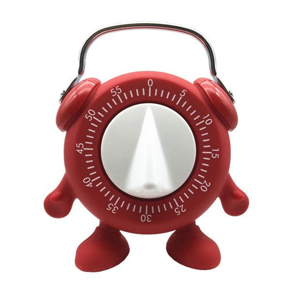 HERF Kitchen Timer, for Baking Teaching Cooking Egg Cute Minion 60 Mins Countdown with Ring Alert (Red)