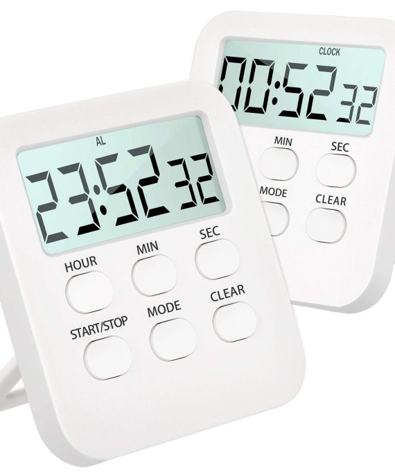 Kitchen Timer, Tenyond Digital Timer, 2020 New,Loud,Up to 24H Timer,Multi-Functions for Cooking and Working, Ideal for Teachers,Students,Kids,2 packs