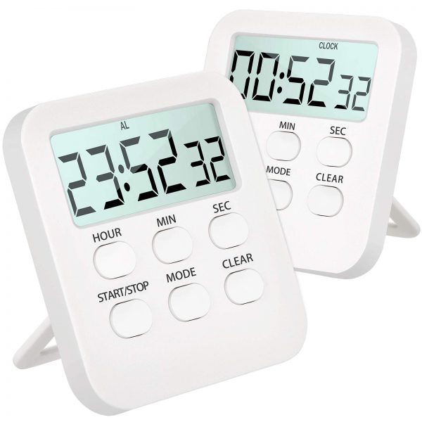 Kitchen Timer, Tenyond Digital Timer, 2020 New,Loud,Up to 24H Timer,Multi-Functions for Cooking and Working, Ideal for Teachers,Students,Kids,2 packs