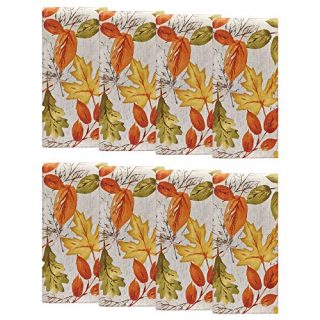 Autumn Leaves Fall Printed Fabric Napkins