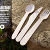 Ditch Plastic, Go Green—200-Piece Disposable Wooden Cutlery Set - Image 3