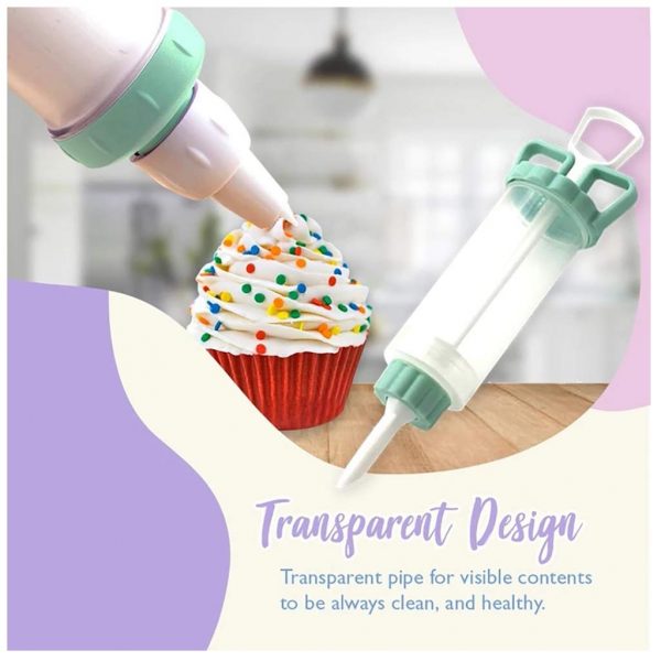 Fine 8Pcs Tips Cake Decorating Supplies Kit, Baking Supplies Cupcake Icing Tips Pastry Decorating Tool for Baking Decorating Cake (Green)