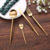Gold Utensils Set KiiZYs Modern Cutlery | 10-piece Flatware Sets - Image 6