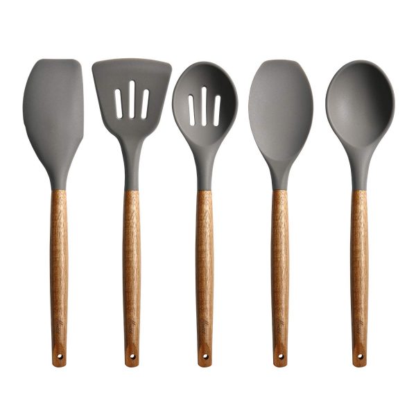 Cooking Utensils Set with Natural Acacia Hard Wood Handle