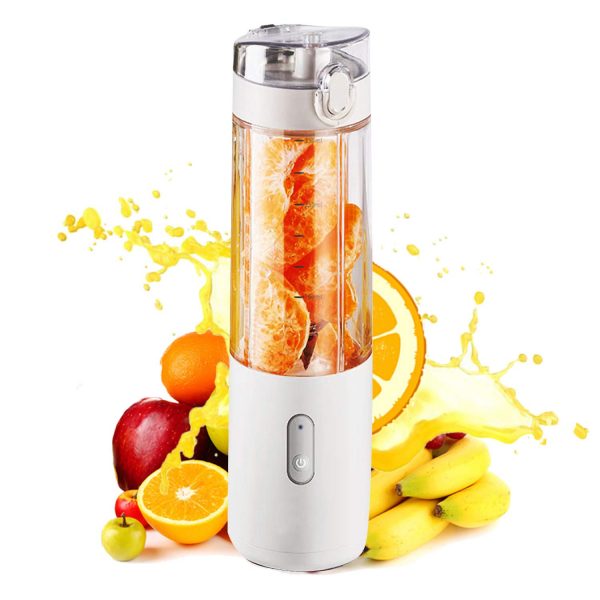Portable Blender - Personal Size Blender Smoothies and Shakes - Mini Blender 2400mah USB Rechargeable with Six Blades, Handheld Blender Sports,Travel,Gym Gift for family lover friend (1)