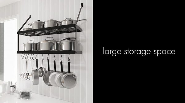 KES 30-Inch Pot Rack 2 Tier Pan Rack for Kitchen - Image 7